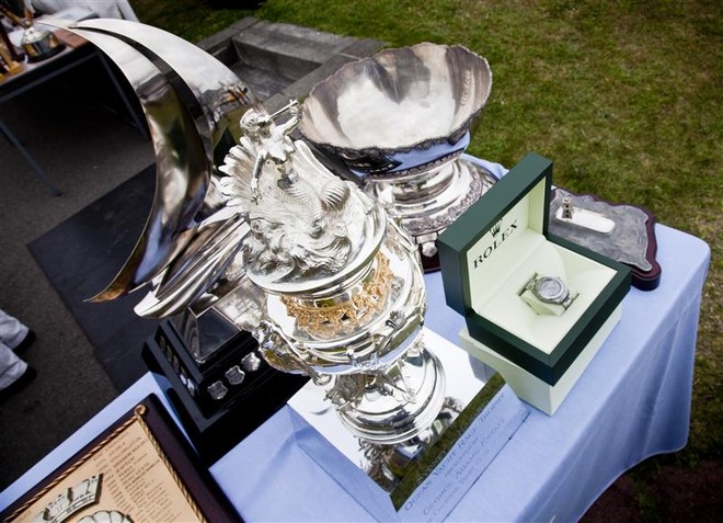 Tattersall’s Cup and Yacht-Master timepiece for Overall Handicap winner and Line Honours winner - Rolex Sydney Hobart Yacht Race 2011 ©  Rolex/Daniel Forster http://www.regattanews.com